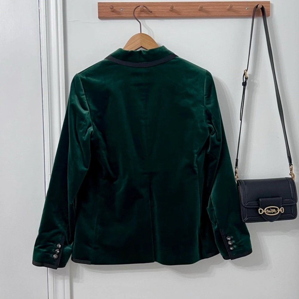 Kate Spade Green Velvet Blazer - Picture 2 of 3